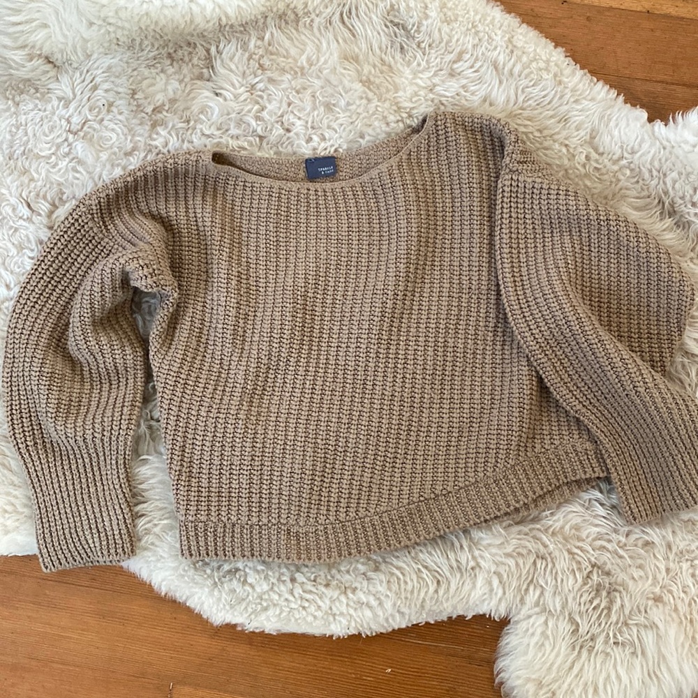 Chunky knit cropped sweater from urban outfitters